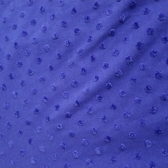 💥LAST CHANCE💥 Kim & Cami Royal Blue Texture Dot Dolman Sleeve Top Size Small - Picture 2 of 4